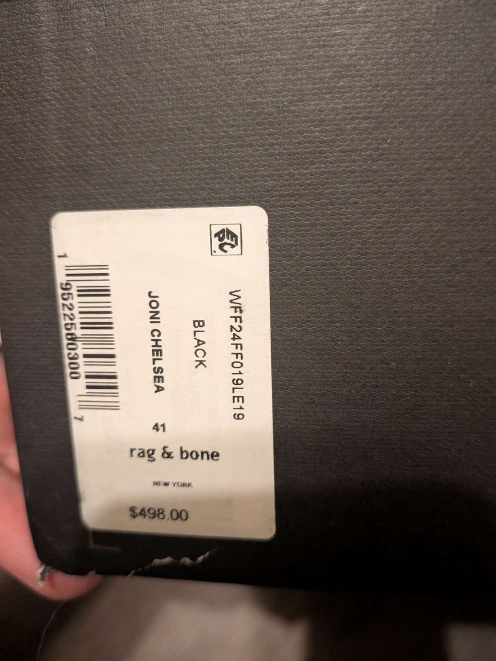 Rag & Bone Women's Black Leather Joni Chelsea Boots 41/11 Like New DEAL! - Picture 8 of 16